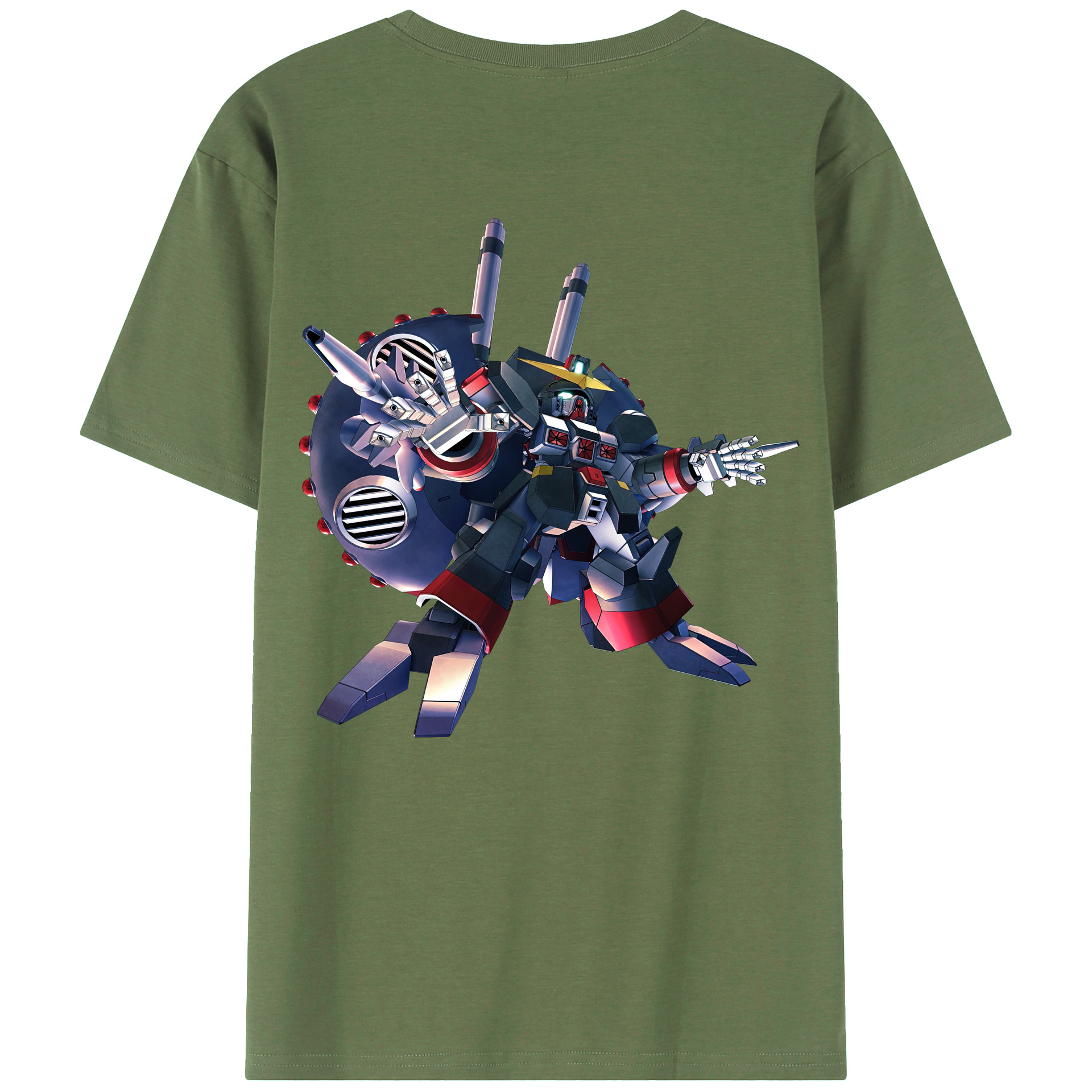 （画像用） 機動戦士ガンダム Mobile Suit Gundam 綿100％ メンズ半袖Tシャツ（バックプリント） 通気性